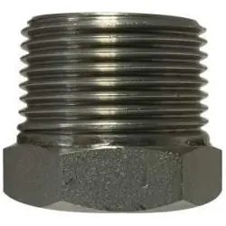 Midland Metal 63519B1 Barstock Hex Bushing, 1-1/2 in MPT x 1/4 in FPT, Stainless Steel Place Order