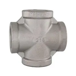 Midland Metal 63397MS SP-114 Union Cross, 1-1/2-in Female NPT x 1-1/2-in Female NPT x 1-1/2-in Female NPT x 1-1/2-in Female NPT, Stainless Steel Top Rated