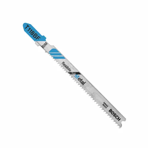 Bosch T118BF100 100 pc. 3-5/8 In. 11-14 TPI Flexible for Metal T-Shank Jig Saw Blades (100 Pack) Fan Favorite