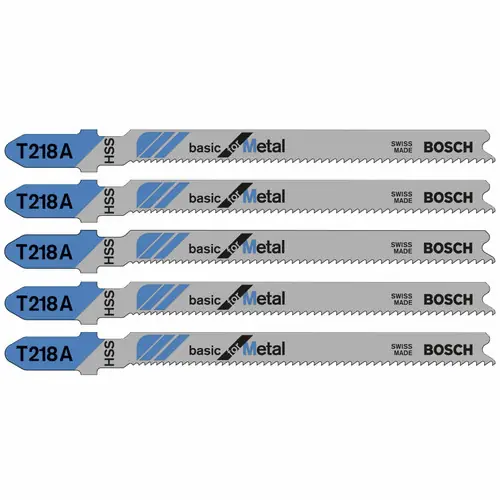 Hot Deal Bosch T218A 5 pc. 3-5/8 In. 17-24 TPI Basic for Metal T-Shank Jig Saw Blades (5 Pack)