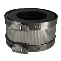 Don't Miss Out Midland Metal 970821 Reducing No-Hub Coupling, 4-in x 2 in, Rubber/Stainless Steel