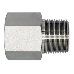 Final Sale Midland Metal 7040-12-12 Straight Adapter, 3/4-in Female NPT x 3/4-in Male BSPT, Steel