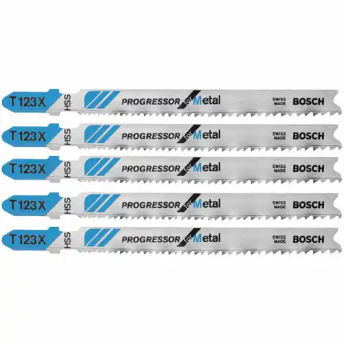Bosch T123X 5 pc. 4 In. 10-24P TPI Progressor for Metal T-Shank Jig Saw Blades (5 Pack) Bargain