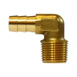 Get Yours ANDERSON METALS 07020-0604-001 90-deg Male Elbow with Sealant, 3/8-in Hose Barb x 1/4-in Male NPTF, Brass