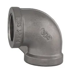 Midland Metal 62109MS SP-114 90-deg Elbow, 2-1/2-in Female NPT x 2-1/2-in Female NPT, 304 Stainless Steel Discount
