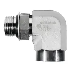 STAINLESS ADAPTERS SS6805-12-08 90-deg Elbow, 3/4-in Male Adjustable O-Ring Boss x 1/2-in Female NPTF, Stainless Steel While Supplies Last