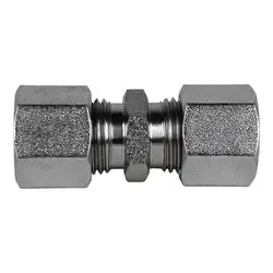 Midland Metal D2403-L12-L12 Straight Union, L12 Metric Bite Type x L12 Metric Bite Type, Steel Clearance