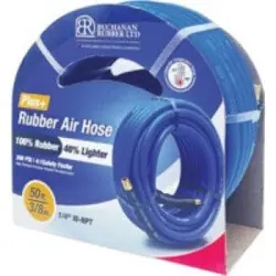 Midland Metal BAIRLT-050-300BM65-100 Air Hose, 1/2 x 3/8 in Nominal, 100 ft L, Rubber Tube, Blue Exclusive Offer