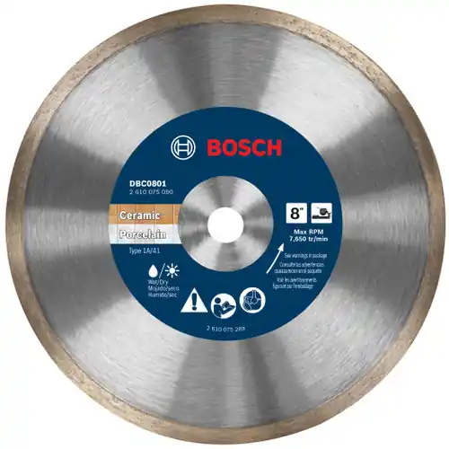 Affordable Bosch DBC0801 8 In. Continuous Rim Diamond Wheel for Precise Cuts