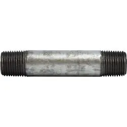 Midland Metal 58041 Pipe Nipple, 3/8 in MPT x 3/8 in MPT, 1-1/2 in L, Steel, Galvanized, SCH 80 Schedule Price Cut