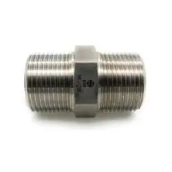 STAINLESS ADAPTERS SS5404-20-20 Pipe Nipple, 1-1/4-in Male NPTF x 1-1/4-in Male NPTF, Stainless Steel Final Sale