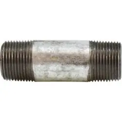 Low Price Midland Metal 58101 Pipe Nipple, 1 in MPT x 1 in MPT, 2 in L, Steel, Galvanized, SCH 80 Schedule