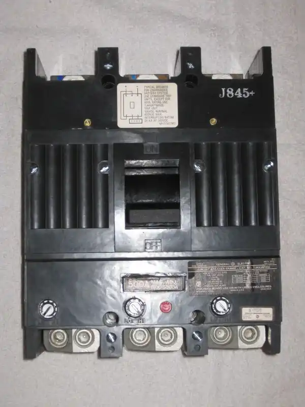Save Now GE General Electric TJK636F000 3 Pole 500 Amp Trip 600v Circuit Breaker