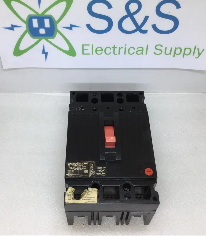GE/General Electric THED136015 15 Amp 3 Pole 600V Circuit Breaker Fast Shipping