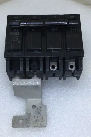 Clearance GE THQMV2200 200 Amp 4 Pole 120/240V Circuit Breaker w/ Mounting Foot