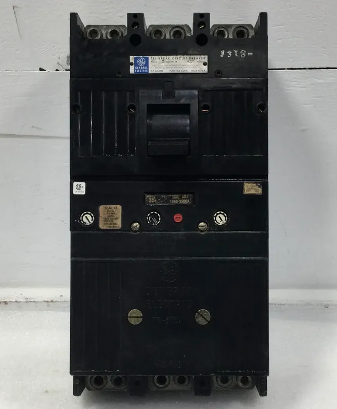 GE TB43F 400 Amp 3 Pole 600V Circuit Breaker w/350 Mag Adj. - Cosmetic Flaw Instant Buy