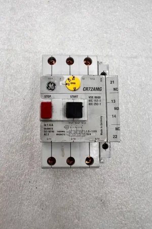 GE CR72AMG Manual Motor Controller 24-660v 1.0-1.6A with CR72AXA11 Aux Contact Save Now