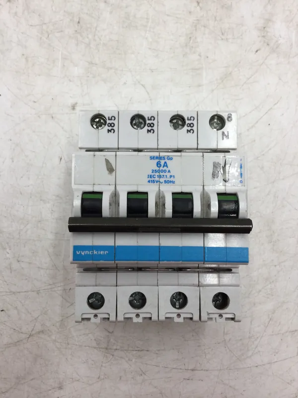 GE Vynckier Series Gp 6 Amp 4 Pole 415V 25000 A Circuit Breaker Clearance