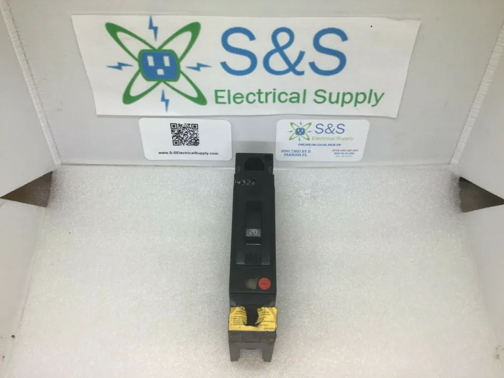 Ge Ted114020, 20 Amp, 480 Volt, 1 Pole, Black, Circuit Breaker 125vdc Time-Limited