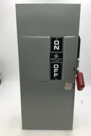 Fan Favorite General Electric TH3362 3 Pole 60A 600VAC Nema1 Heavy-Duty Non-Fusible Safety Switch