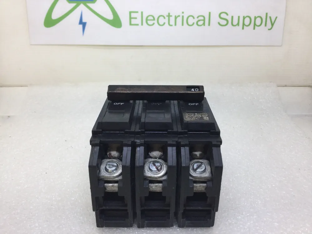 GE General Electric THQC32040WL 3 Pole 60 Amp 240 Volt Line/Load Lugs Circuit Breaker Trusted Brand