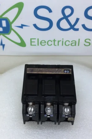 Express Delivery GE General Electric THQL32090 90 Amp 3 Pole 240v Circuit Breaker -Cosmetic Flaw