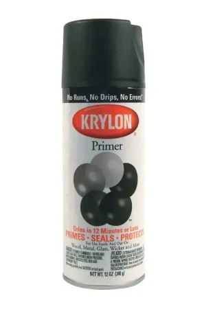 KRYLON KS1316 12 oz. Size Interior/Exterior Industrial Maintenance Paint And Primer - Charcoal Black Color Super Sale