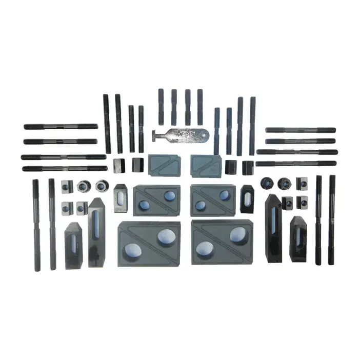 TE-CO 20422 52 Piece Heavy duty (1-1/2" wide blocks) T-Slot Clamping Nuts, Clamps, Blocks Set Reduced Price