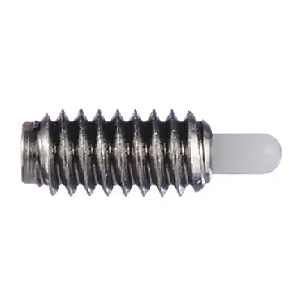 VLIER SMDL56 5/16"-18 Thread Size, 0.562" Thread Length, 0.188" Projection, Stainless Steel Body, Delrin Nose Threaded Spring Plunger Crafted