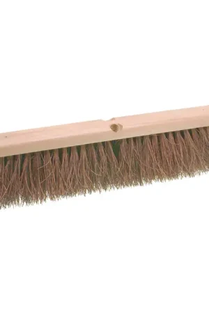 OSBORN 81251 18" Broom Width, Brown Palmyra Bristle Material, Threaded Wood Handle Connection Floor/Barn/Street Broom Order Now