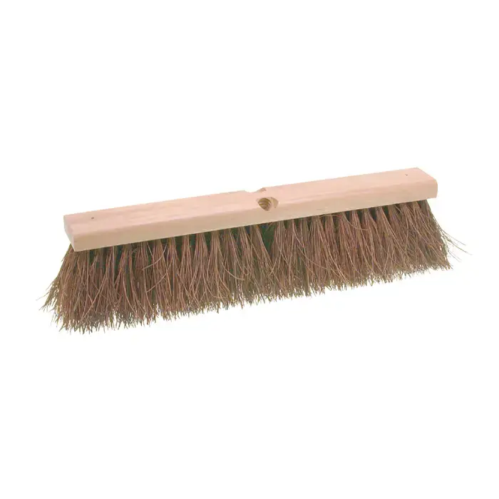 OSBORN 81251 18" Broom Width, Brown Palmyra Bristle Material, Threaded Wood Handle Connection Floor/Barn/Street Broom Order Now