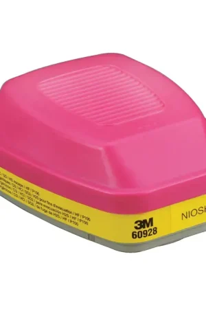 3M 60928 P100 NIOSH Filter Rating, Magenta/Yellow Color Code Respiration Filter Mega Sale
