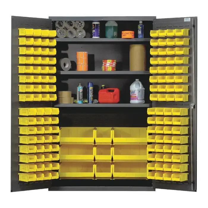 Save Now QUANTUM STORAGE SYSTEMS QSC-48SYL Floor Cabinet Type, 48" Width, 78" Height Flammable Liquid Storage Cabinet