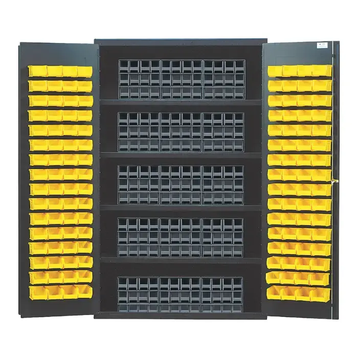 Fresh Stock QUANTUM STORAGE SYSTEMS QSC-QIC83BK Interlock Floor Cabinet Type, 48" Width, 78" Height Flammable Liquid Storage Cabinet