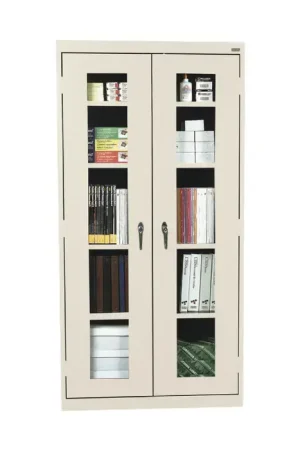 SANDUSKY CA4V361872-07 Clear View Storage Cabinet Type, 36" Width, 72" Height Flammable Liquid Storage Cabinet Luxury