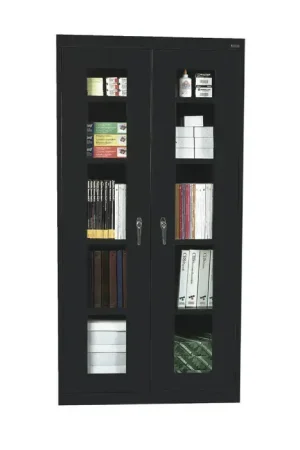 Affordable SANDUSKY CA4V362472-09 Clear View Storage Cabinet Type, 36" Width, 72" Height Flammable Liquid Storage Cabinet