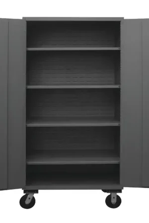 Fast Shipping DURHAM 3502M-BLP-4S-95 Mobile Cabinet Type, 24" Width, 80" Height Flammable Liquid Storage Cabinet