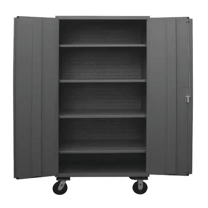 Fast Shipping DURHAM 3502M-BLP-4S-95 Mobile Cabinet Type, 24" Width, 80" Height Flammable Liquid Storage Cabinet