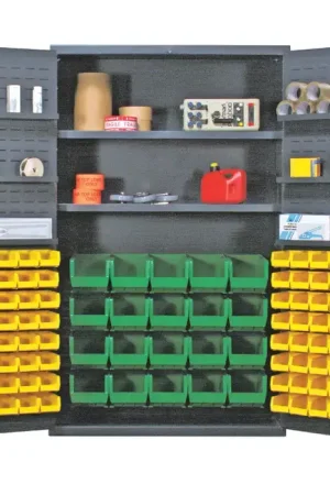 Budget QUANTUM STORAGE SYSTEMS QSC-4804GN Floor Cabinet Type, 48" Width, 78" Height Flammable Liquid Storage Cabinet