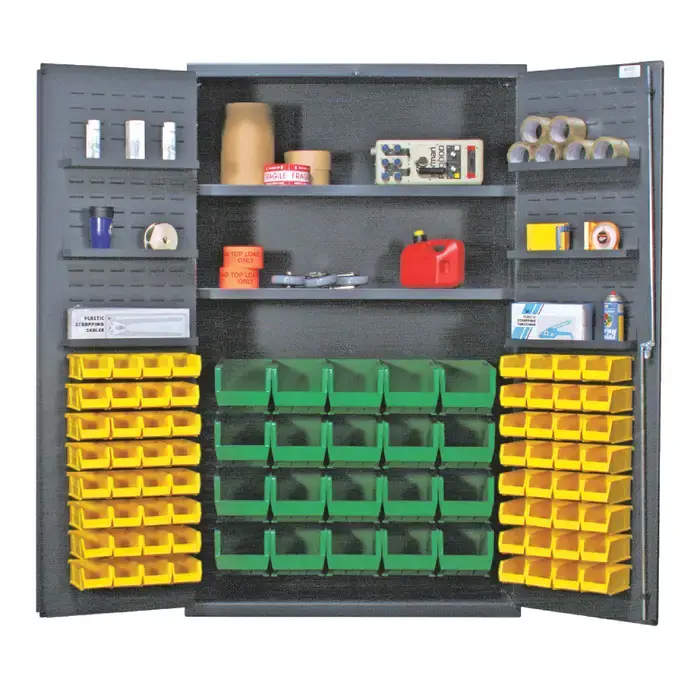 Budget QUANTUM STORAGE SYSTEMS QSC-4804GN Floor Cabinet Type, 48" Width, 78" Height Flammable Liquid Storage Cabinet