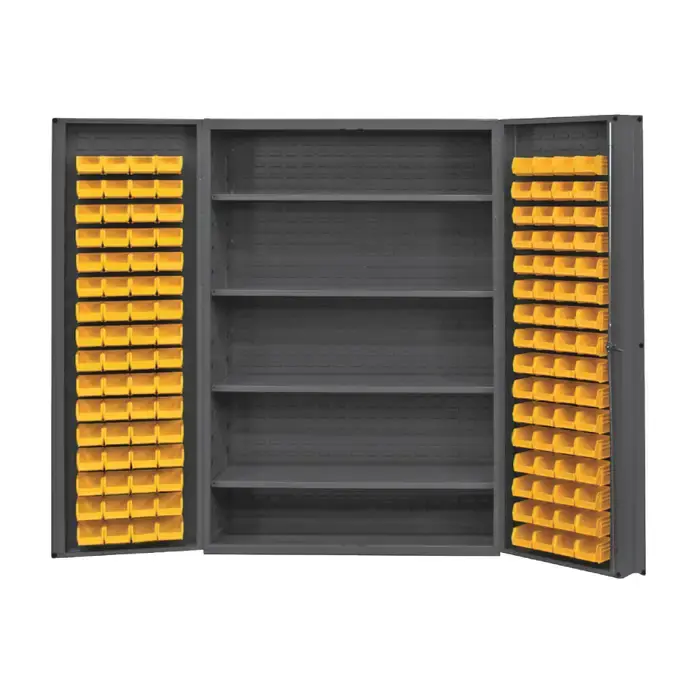 Buy Direct DURHAM DC48-128-4S-95 Combination Bin & Shelf Storage Cabinet Type, 48" Width, 72" Height Flammable Liquid Storage Cabinet