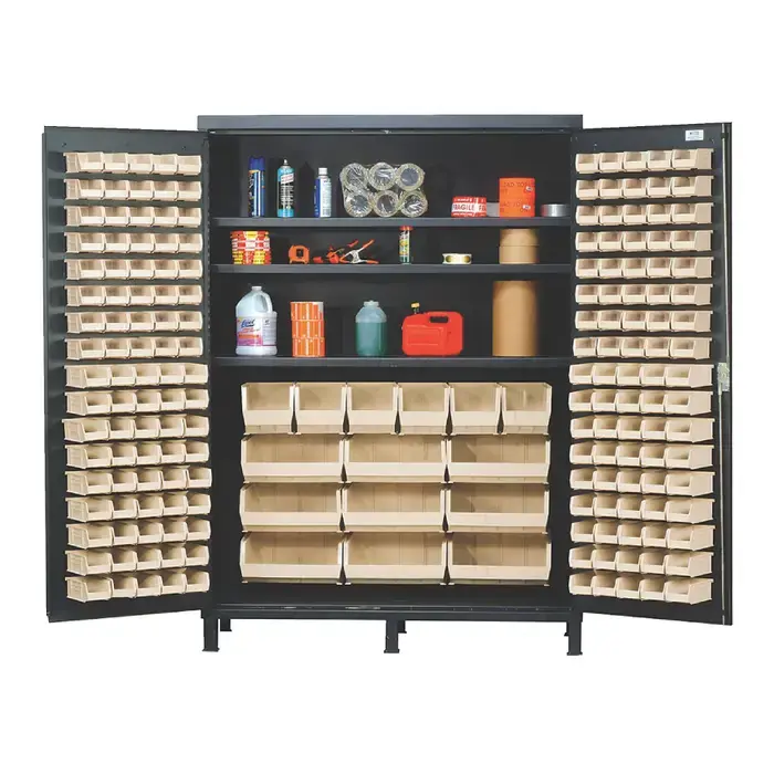 Markdown QUANTUM STORAGE SYSTEMS QSC-60SIV Floor Cabinet Type, 60" Width, 78" Height Flammable Liquid Storage Cabinet