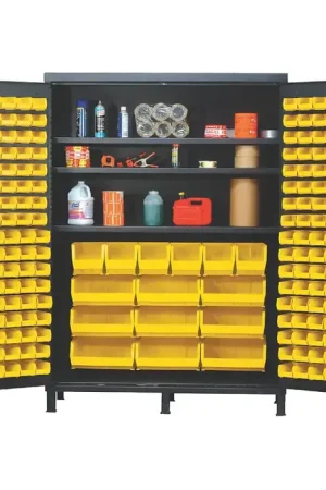 Crafted QUANTUM STORAGE SYSTEMS QSC-60SYL Floor Cabinet Type, 60" Width, 78" Height Flammable Liquid Storage Cabinet