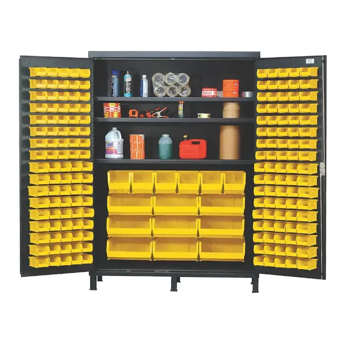 Crafted QUANTUM STORAGE SYSTEMS QSC-60SYL Floor Cabinet Type, 60" Width, 78" Height Flammable Liquid Storage Cabinet