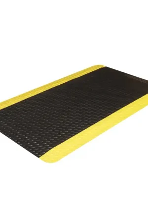 CROWN MATTING CD0023YB 9/16" Thickness, 3‘ Length, Black With Yellow Borders Color Antifatigue Matting Save Now