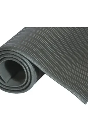 Final Sale CROWN MATTING TS33836GY 3/8" Thickness, 60‘ Length, Gray Color Antifatigue Matting