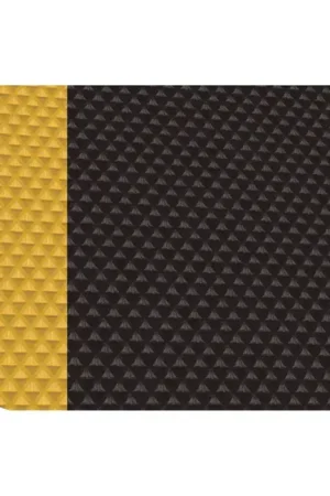 APACHE 39-136-0903-2X3 11/16‘‘ Thickness, 3‘ Length, Black/Yellow Color Antifatigue Matting Fast Shipping