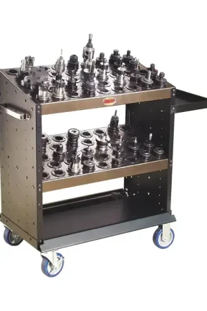 HUOT 23970 135 Tool Capacity, HSK 63A Taper, HSK 63A Tool Style NC/CNC Adapter Tool Storage Cart Top Rated