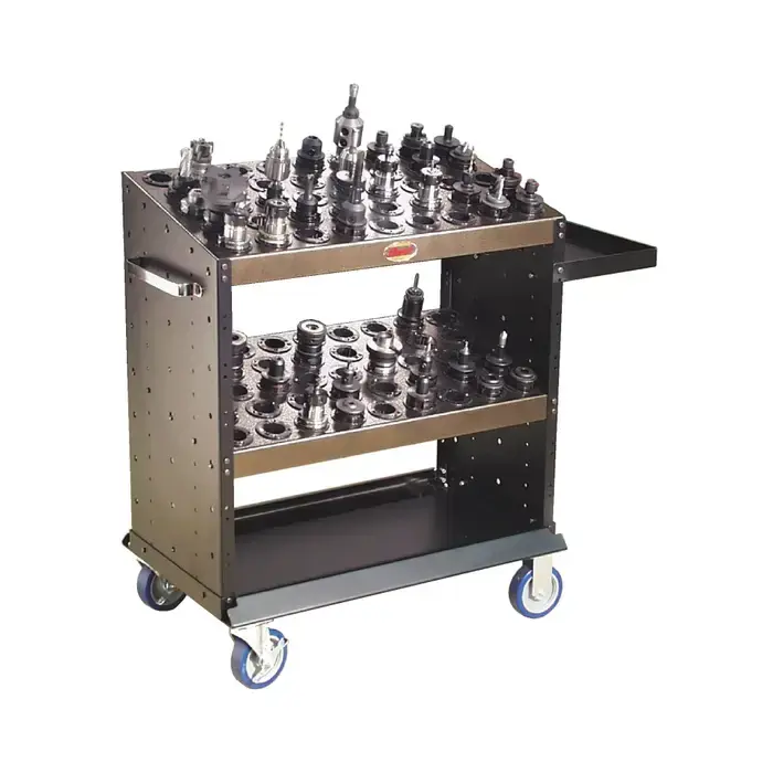 HUOT 23970 135 Tool Capacity, HSK 63A Taper, HSK 63A Tool Style NC/CNC Adapter Tool Storage Cart Top Rated