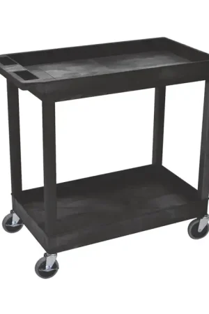Best Price LUXOR EC11-B 400 lbs. Total Load Capacity, 18" Length, 32" Width Stock Cart